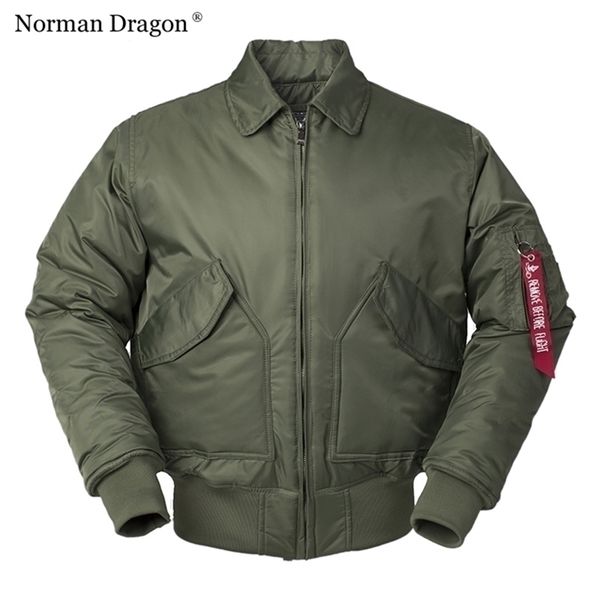 Giacche da uomo CWU45P bomber da uomo in nylon spesso di alta qualità giacca invernale da pilota imbottita verde nero antivento 221006