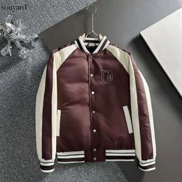 Designer des vestes pour hommes D brodé de chemise de baseball hip-hop en soie et cardigan satiné manteau épaissis parka manteaux hommes femmes zipper