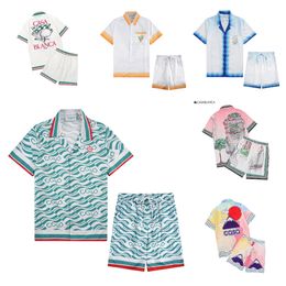 Diseñador de chaquetas para hombres Kit de entrenamiento de Inglaterra Club de rastreo Casa Blanca Men Polo camisa estampada gráfica camisetas de seda suelta de seda de verano traje de ropa casual