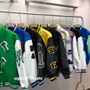 Herenjassen Designer Mode Man Windjack Varsity Vintage Losse Lange Baseball Hoodie Harajuku Borduur louisely Portemonnee vuttonly viutonly vittonly lvse 3GXN