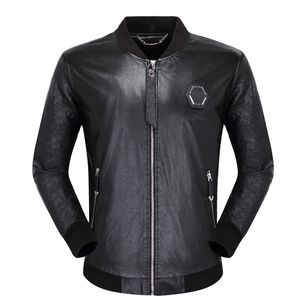 Heren Jassen Designer Skull Jacket Heren Zipper Slim Fit Korte Hip Hop Casual Sport Lange mouwen Motorfiets Coat Biker Letters Fashion Faux Leather Fitness Cl