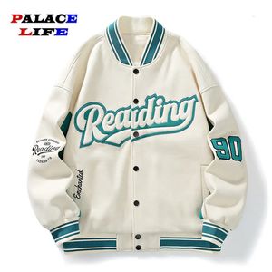 Heren Jassen Borduren Brief Pilot Baseball Jas Mannen Hip Hop Streetwear PU Leer Varsity Bomber Vrouwen Harajuku Losse Jassen 231030