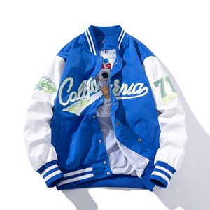 Heren Jackets Borduurwerk Varsity Jacket Men Women Letter Vintage jas mode honkbaljas mannelijke lente herfst windbreaker Koreaans blauw groen 230224