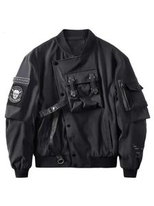 Herenjassen God of Death Bomberjack Borstzak Techwear Mannen Punk Hip Hop Tactisch Streetwear Zwart Varsity Oversized MA1 Jassen 230927