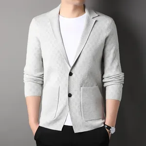 Vestes pour hommes Grade Brand Designer Fashion Knit Cardigan Cool For Men Classic Casual Casual Corée Style Stylist Coats Vêtements