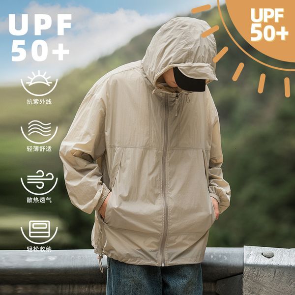 Hommes Vestes Randonnée Protection Veste Pêche Camping À La Mode Manteaux Femmes Vêtements UV Capuche Zip Soleil Été 230731