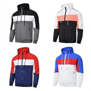 Vestes pour hommes à capuche sport coupe-vent veste de course mode de rue plusieurs couleurs manteaux de survêtement taille asiatique veste mince