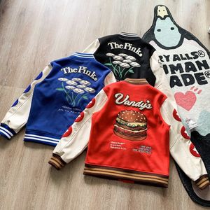 Herenjassen Menselijk gemaakt Vandy the Pink 4 Year Anniversary Varsity Baseball Jacket Kleding PU lederen jassen Winter Japanse merkmotorfiets 230725