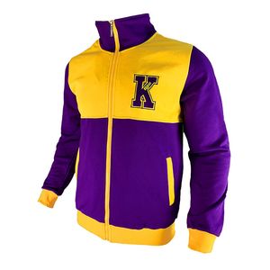 Chaquetas para hombre Kainan High School No4 Shinichi Maki Púrpura Amarillo Equipo de baloncesto Abrigo con cremallera Chaqueta deportiva informal con bordado de manga larga 230824