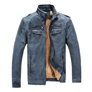 Vestes pour hommes Veste en cuir Hommes Casual Polaire Épaissir Faux Manteaux College Baseball Moto Biker Bomber Jaqueta de Couro Mascino Drop Deliv Dhyzj