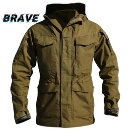 Heren Jassen M65 Militaire Camouflage Tactische Capuchon Outdoor Winddicht Waterdicht Multipocket Trenchcoat Mannen Veld Combat Top 231212