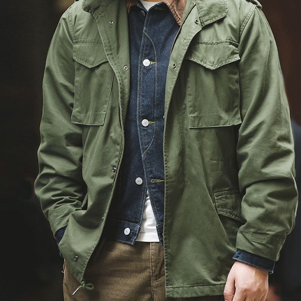 Vestes pour hommes M65, manteau militaire Vintage, Parka en coton, taille conventionnelle Standard, veste Slim multi-poches, 230214