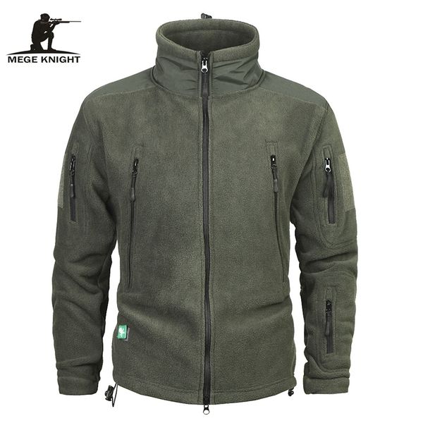 Chaquetas para hombre Mege Marca Ropa Abrigo Hombres Espesar Cálido Ejército Militar Chaqueta de lana Patchwork Múltiples bolsillos Polartec Chaqueta y abrigos para hombre 220830