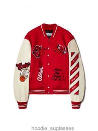 Mens Jackets Diseñador de hombres Offs Jackets White Windbreaker Varsity Vintage Long Long Baseball Hip Hop Harajuku Offss White Letter Bordery Streetwear GB59