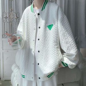 Vestes de Baseball pour hommes, mode coréenne, Streetwear Y2k, manteaux d'université à carreaux, Style japonais Harajuku blanc, 2023