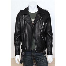 Jackets para hombres Jacket de cuero 2023 Autumn Winter Style Motorcycle Garming Multi-Zipper Lapa breve Diseño S-5XL