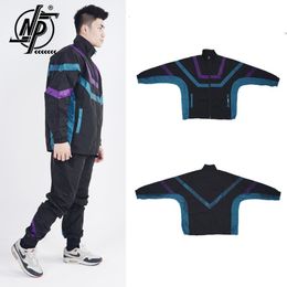 Hommes Vestes Patchwork Veste De Sport Hommes Surdimensionné Y2k Zip Up Rétro Coupe-Vent Coréen Streetwear Unisexe Col Montant Léger 230804