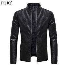 Chaquetas para hombre PFHQ Faux Leather Motocicletas PU Abrigo Elegante Casual Delgado Hombre Elegante Locomotora Ropa 21B2678 230222