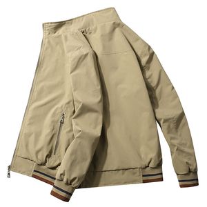 Vestes pour hommes qualité Double face Bomber solide veste décontractée hommes printemps automne vêtements d'extérieur Mandarin vêtements de sport pour hommes manteaux Mxl