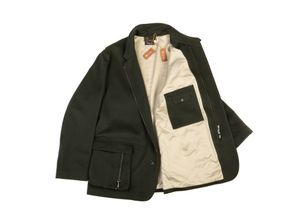 Chaquetas para hombre Loro piana de un solo pecho Verde oscuro Manga larga Tallas grandes Abrigo de lana Chaquetas informales