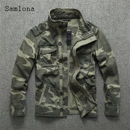 Mens Jackets Single -bebreasted sexy mode camouflage jassen mannen herfst retro multipocket jas homme skinny basic top bovenkleding 220930