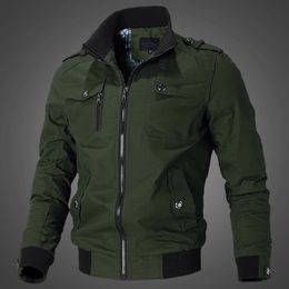Jackets para hombres chaqueta de vuelo de primavera y otoño