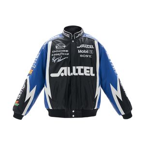 Heren Jackets SS Leather Limited Edition Vintage Racing Cloths European Blue Black Baseball Motorfietsjack 230815