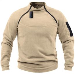 Chaquetas para hombre suéter suelto color sólido al aire libre cálido transpirable tácticas 231109