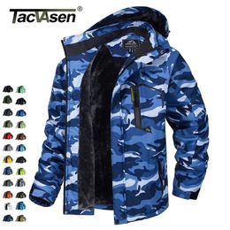 Heren Jackets Tacvasen Fleece voering Mountain Wandelen buitenverwijderbare kaphoedjes Ski Snowboard Parka Winter Out -wear 220930