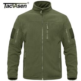 Hommes Vestes TACVASEN Full Zip Up Tactique Armée Polaire Militaire Thermique Chaud Travail Manteaux Safari Outwear Coupe-Vent 220902