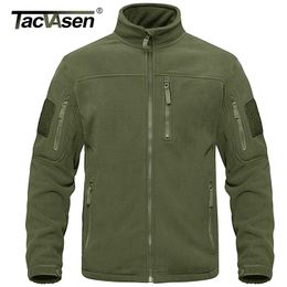 Hommes Vestes TACVASEN Full Zip Up Tactique Armée Polaire Militaire Thermique Chaud Travail Manteaux Safari Outwear Coupe-Vent 221118