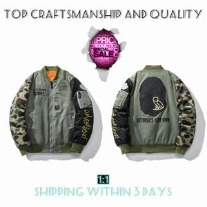 Heren jassen Top Vakmanschap Shark heren Star Spots ontwerpers jas Varsity co-branding Stylist Militaire stijl Camouflage jas B269H