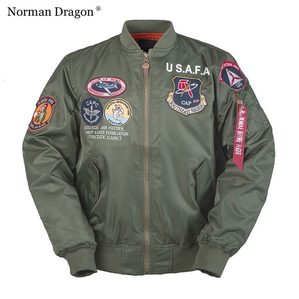 Chaquetas para hombre USAFA estampado ejército parches primavera streetwear chaqueta abrigos para hombre vuelo militar rompevientos 230214
