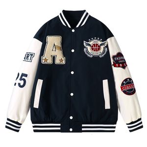 Chaquetas para hombre Varsity Baseball Bomber Jacket Hombres Hip Hop Harajuku Bone Letter Patchwork Chaquetas de cuero Streetwear Mujeres Unisex Abrigos universitarios 230906