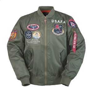 Chaquetas para hombre vintage USAFA hombres ropa delgada marcas militar fuerza aérea un ejército USN MA1 USMC bombardero flihgt chaqueta piloto ma1 231030