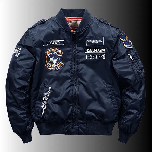 Vestes pour hommes hiver Hip Hop épais veste chaude militaire moto Ma1 pilote coton Parka mâle Baseball Bomber M5XL 231030