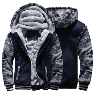 Hommes vestes hiver veste Camouflage épaissir à capuche polaire à manches longues vers le bas homme décontracté Streetwear vêtements 231116