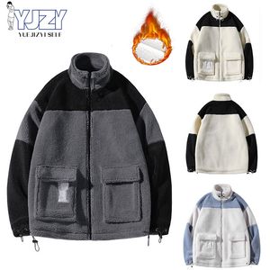 Hommes vestes hiver hommes agneau velours chaud veste décontracté Plus polaire Hip Hop outillage coréen Y2K Streetwear 230905