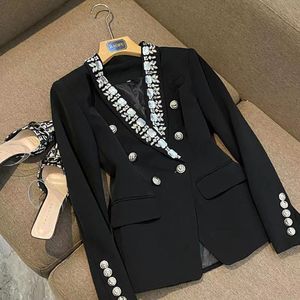 Womens Designer pakken balzers balmain Diamond retro jas v-hals colbert losse casual damesjassen met lange mouwen 4XL