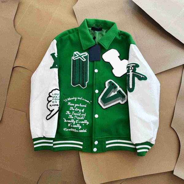 Chaquetas para hombres xmxf chaqueta para mujeres l vintage soldan manga larga béisbol verde hombre hip hop otoño universitaridad ropa de bombardero tibio casual
