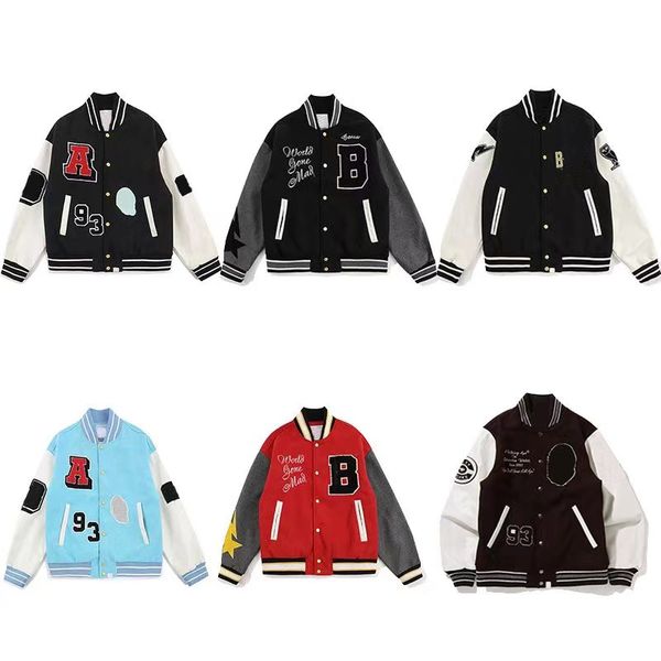 vestes pour hommes y2k American Vintage Baseball Letterman Jacket veste Womens Embroidered Print High Street Coat disponible dans une variété de styles