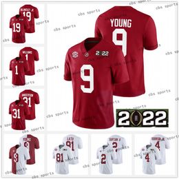 Hommes Jalen Hurts Crimson Tide College Football Jersey 2022 Femmes 10 Mac Jones Jr. Dylan Moses 9 Bryce Young 4 Brian Robinson Youth Alabama