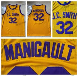 Mens JC Smith # 32 College Don Cheadle Earl The Goat Manigault Basketball Jerseys Geel Stitched Shirts S-XXL