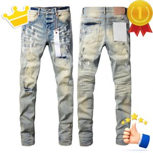 Designer en jean pour hommes pour hommes KSUBI Ripped High Street Brand Patch Hole Denim Straitement Streetwear Silm Wear