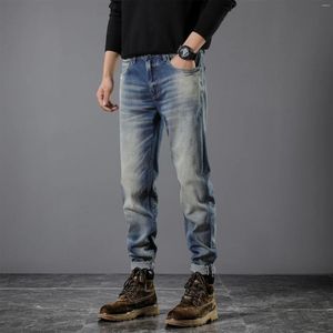 Jeans pour hommes 13,5 oz haute qualité 99% coton rouge lisière denim hommes rétro en détresse lourd brossé lavé pantalon droit pantalon décontracté