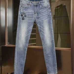 Jeans masculins 2023 ch concepteur pour les femmes, faites un vieux pantalon lavé pantalon droit de coeur imprimés femme homme décontracté bott