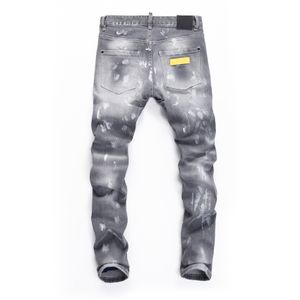 Jeans para hombre 23 Pantalones de diseñador Ripped High Designer jeans para hombres pantalones bordados pantalones con agujeros de moda más vendidos pantalones con cremallera Parches Detalle Biker Fit jeans de mezclilla th g3