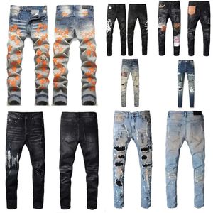 jeans pour hommes amirs jeans ksubi jeans hommes violet amirri hommes pantalons en denim trous homme jambe droite fermeture éclair amari rock revival jeans jeans de créateur pour hommes