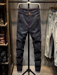 Herenjeans Biker Slim jeans nieuwe mode -stijl rechte mode jeans groot formaat Aziatische maat 28387059499