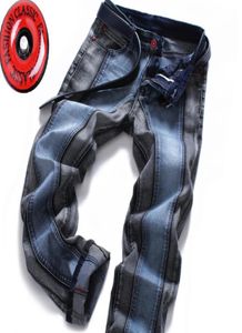 Jeans masculins Blue Black Couture Couleur assorti jean Europe et American Pantalon Stretch Pantalon Straight Size6067540